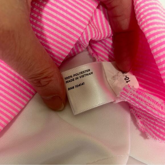 2 Lady Hagen Golf Tennis Skirt Pink Orange Stripes Pockets Skort Womens Size 12 - Picture 6 of 11